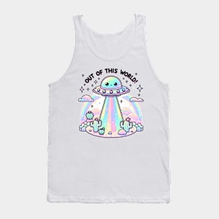 Out of this World Cute Pastel Kawaii UFO Tank Top